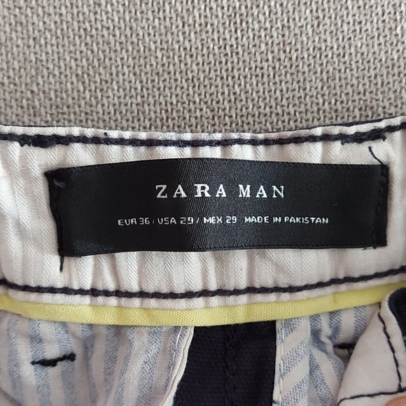 Zara man navy blue Shorts - Picture 3 of 3